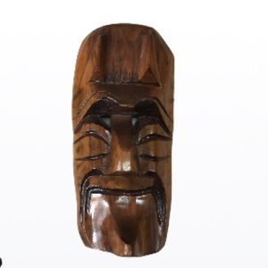 Hand carved wooden mask 1980’s awesome tribal piece Vgt wall wood hanging
